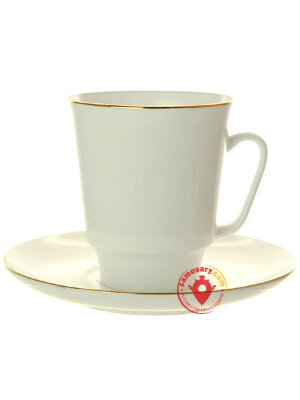 Чашка с блюдцем кофейная форма Майская рисунок Золотой кантик ИФЗ